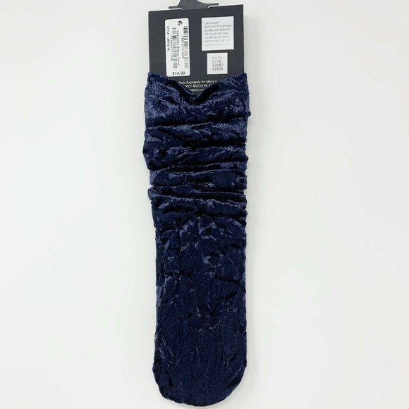 INC dark blue velvet slouchy socks - Picture 3 of 4